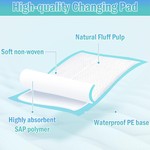 Topika 100 Pack Disposable Baby Diaper Changing Pads for 0-12 Months