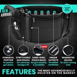 Topika Tactical Belly Band Holster, Concealed Carry Waist Belt, Breathable