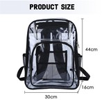 Topika - Clear Heavy Duty PVC Backpack with Reinforced Straps, Multi-Pocket