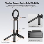 Topika Magnetic Phone Tripod Stand Foldable Mini Tripod, Hook Design