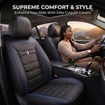 TopikaAuto - Universal Car Seat Cover Front & Full Set Waterproof Leather