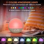 Topika Sunrise Alarm Clock with White Noise, Wake Up Light Speaker