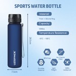 UZSPACE 1L Tritan Plastic Water Bottle Leakproof Sports Bottle BPA Free