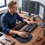 Topika - Ergonomic Mouse Pad with Keyboard Wrist Rest Support Set