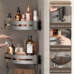 TopikaHome - Corner Shower Caddy with Soap Holder for Home Decor Organizer
