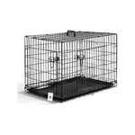 Topika Foldable Double Door Dog Cage, Metal Dog Crate for Dog/Cat/Rabbit