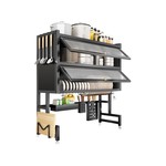 Topika Over The Sink Dish Rack 2 Tier Acrylic cabinet door Dish Storage