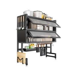 Topika Over The Sink Dish Rack 2 Tier Acrylic cabinet door Dish Storage