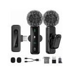 Topika Wireless Clip-On Microphone for iOS & Android Type-C Noise Reduction