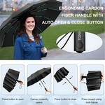 Topika Windproof Travel Umbrella, Automatic Folding Windproof &UV-Resistant