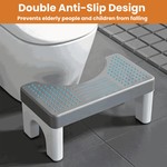 Topika 2PC Ergonomic Toilet Stool for Adults & Kids, Non-Slip Bathroom Step