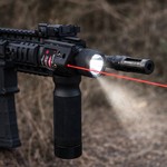 Topika - Tactical Red Laser Sight & 200LM LED Flashlight Picatinny Mount