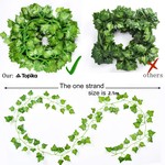 Topika Artificial Ivy Vines & Butterfly Fake Plants for Room Decor, 24pcs