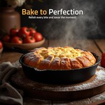 Topika Cast Iron Grill Pan Set 3 Piece with Silicone Handle Covers & Grip