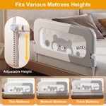 Topika Kids Bed Rail 1.5/1.8M, Foldable Toddler Safety Guard