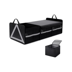 TopikaAuto 90L Car Trunk Organiser with Cooler Box Insulated Storage Bag