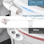 Topika Smart Bidet Toilet Seat Attachment with Dual Spray & Easy Control