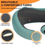 Topika Travel Pillow With Hoodie Memory Foam Hoodie Neck Pillow Black/Green