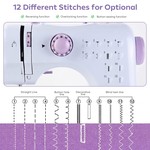 Topika 12-Stitch Mini Sewing Machine with 42pc Thread Kit for Beginners