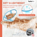 Cat Cone Collar Soft, Recovery Collar for Kitten After Surgery, Blue