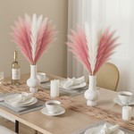 Topika Dried Pampas Grass Decor Artificial Flower for Home Decor 30pcs pink