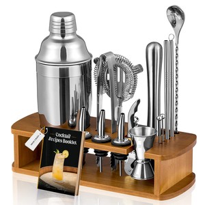 Topika- Cocktail Shaker Set with Stand,Bartender Kit&Drink Mixer for Bar