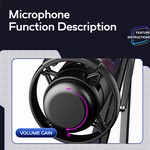 Topika - Gaming Microphone Set with Boom Arm, USB RGB for PC Mac PS5