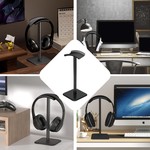 Topika - 23.5CM Headphone Stand Rack, Metal Supporting Bar, Anti-Slip Base