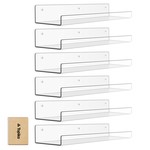 Topika Acrylic Floating Shelves, 3/6 Pack Clear Wall Shelves For Home