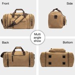 Topika Canvas Duffle Bag for Travel, 50L Expandable Weekend Duffels