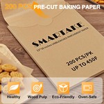 Topika - 200 Piece Parchment Paper Sheets, 30 x 40cm Baking Paper Non-Stick