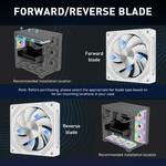 Topika - Cooling Fans For PC 120mm ARGB Reverse Blade CPU Cooler Fans 5pcs