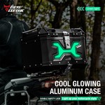 Motocentric Illuminated Motorcycle Top Case, 45L Aluminum Alloy Tail Box