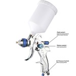 Topika - HVLP Air Spray Gun Kit with 1.4/1.7/2.0/2.5mm Nozzles, 600ml Cup