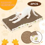 Topika Cat Scratching Board 2pcs, Curved Corrugated Scratch Pad