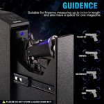 Topika Handgun Gun Safe for Home Auto Slide, Fingerprint & PIN& Key Access