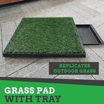 Topika Dog Training Pee Mat, Grass Pad with Tray & Collection Bin