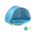 Topika Baby Beach Tent Pop Up with Pool, UPF50+ Portable Sun Shelter