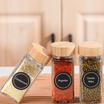 Topika - Spice Rack Organiser Drawer,Spice Jars for Cabinet Set with Labels
