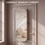 Topika - Jewellery Cabinet With Mirror LED Wall Mounted Lockable