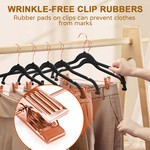 TopikaHome - 20/10Pack Velvet Clothes Hangers with Clips,Non-Slip,360 Hook