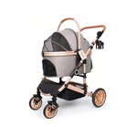 Topika Foldable Dog & Cat Stroller, Shock Absorbing 3-in-1 Pet Carrier