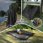 Topika - Rain Coat Poncho, Rain Jacket, Mens Rains Coats, Reflective Black