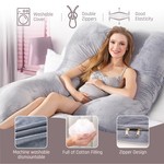 Topika Pregnancy Pillows for Sleeping U-Shaped Full Body Pillow with Cover