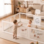 Topika Large Baby Playpen & Toy Storage Cabinet Set, 100 Ocean Balls