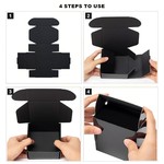 Topika - 25pcs Black packing Boxes, Corrugated Cardboard Mail Box, Gift Box