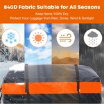 TopikaAuto - 840D Waterproof Car Roof Luggage Bag Carrier Bag, 425L/568L