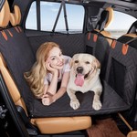 TopikaPet- Hard Bottom Dog Car Seat Cover, Waterproof, Scratchproof Hammock