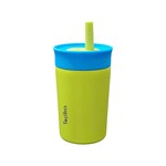 Topika-350ml Kids Stainless Steel Water Bottle + Spill-Resistant Straw