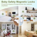 Topika Child Proof Cabinet Locks Baby Proofing Magnetic Design